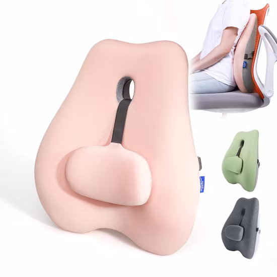 Cojín inflable de la ayuda de la espalda del trigo sarraceno de la almohada inflable de la cintura de la calefacción y del masaje