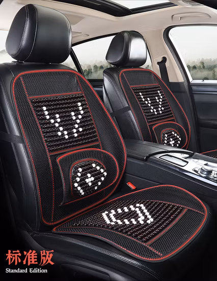 Funda de madera para cojín de asiento de coche, accesorio impermeable, masaje, transpirable, fresco, impermeable, Color